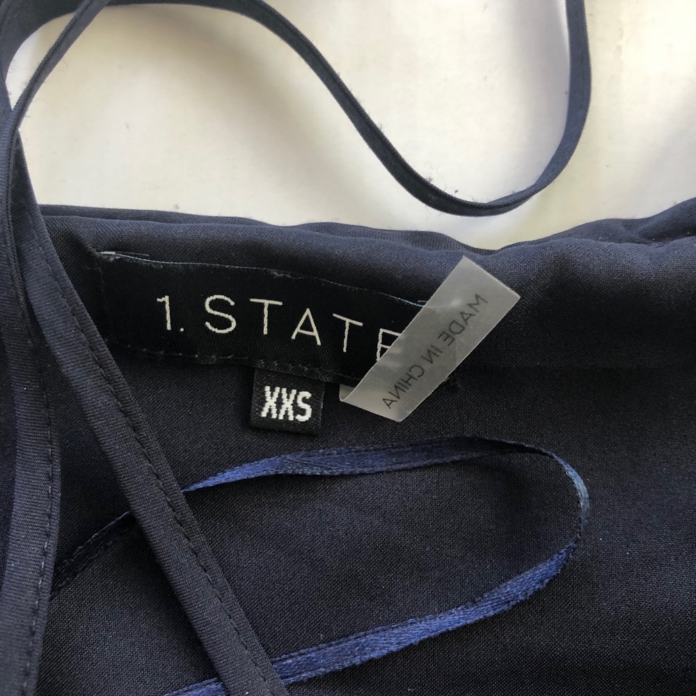NWOT 1STATE BLUE SEQUIN HALTER - Picture 5 of 5